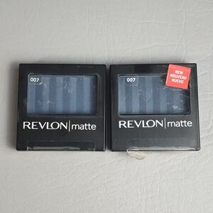 Revlon #007 Riviera Blue Matte Eyeshadow Lot Of 2 NEW RARE